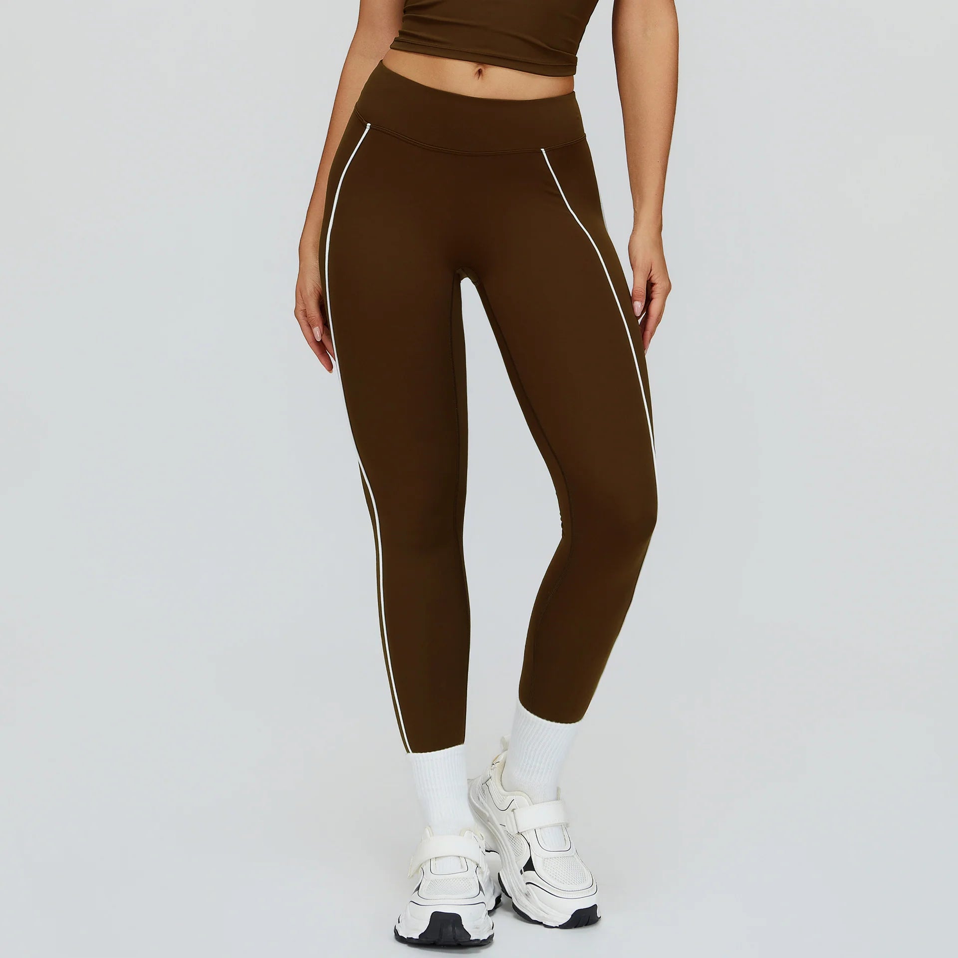 Contrast Color Naked Feeling High Waist Leggings