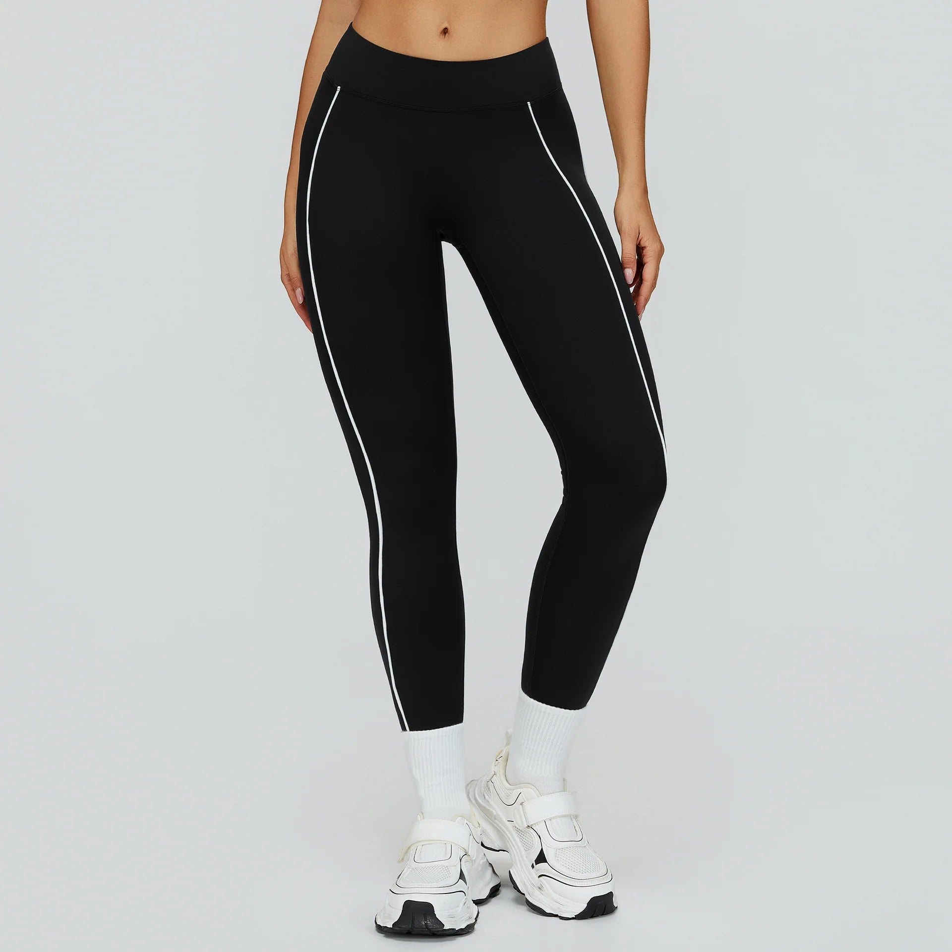Contrast Color Naked Feeling High Waist Leggings