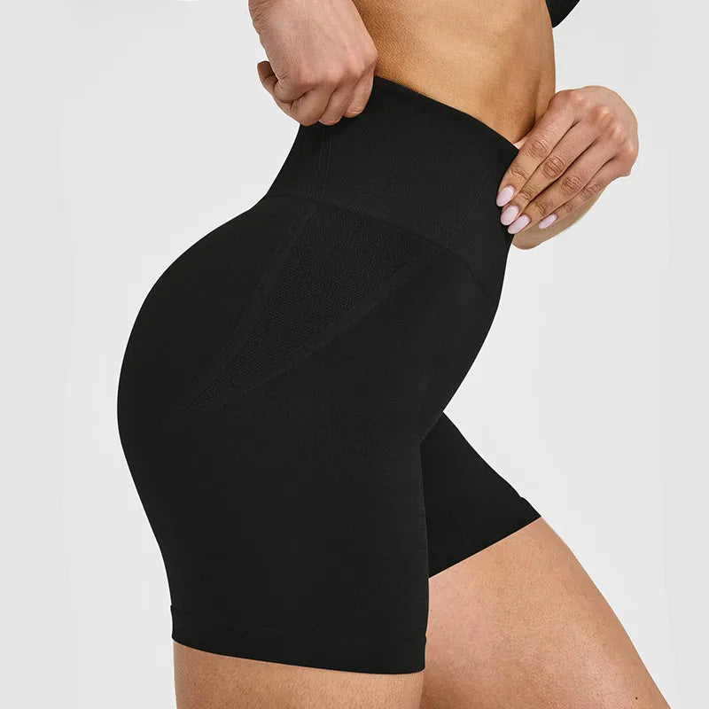 Seamless High Waist Hip Lift Yoga Cycling Shorts 