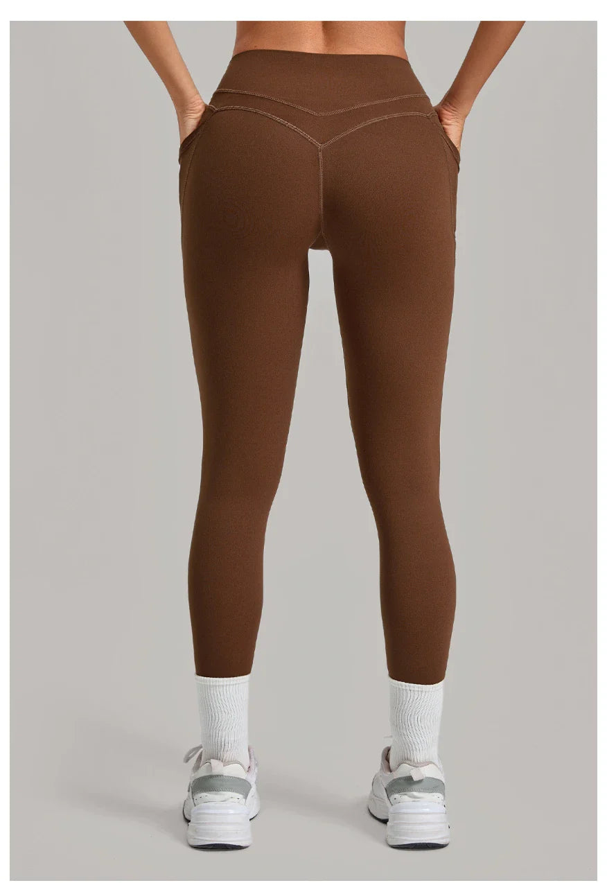 Women's Hip-lifting Yoga Leggings With Pockets