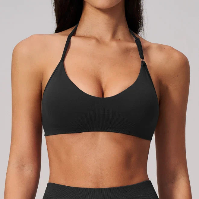 Seamless Quick-drying Halter Yoga Fitness Bra