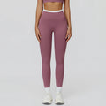 Ribbed Contrast Color Fake Two-Piece Leggings for Women