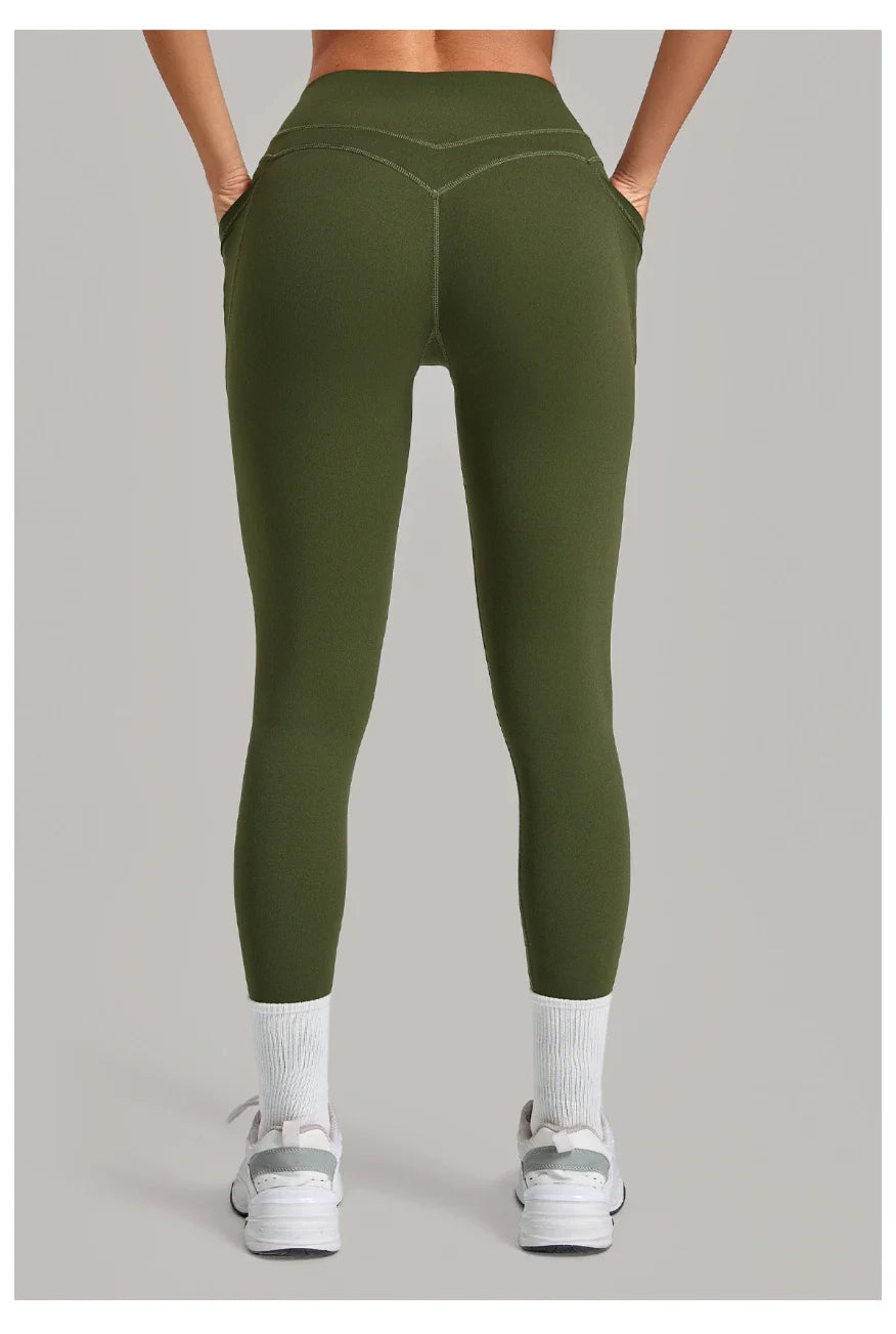 Women's Hip-lifting Yoga Leggings With Pockets