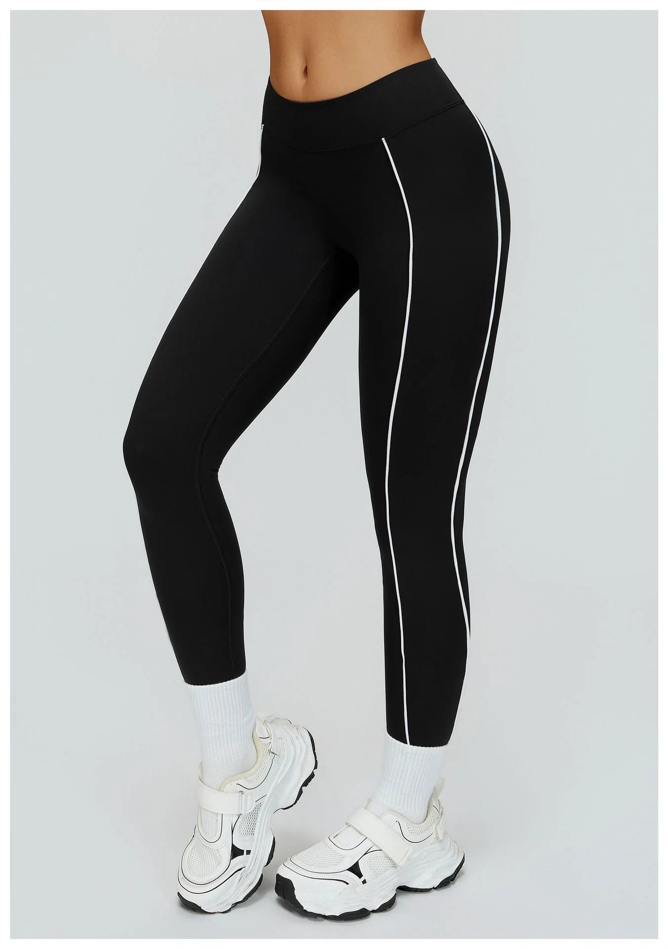Contrast Color Naked Feeling High Waist Leggings