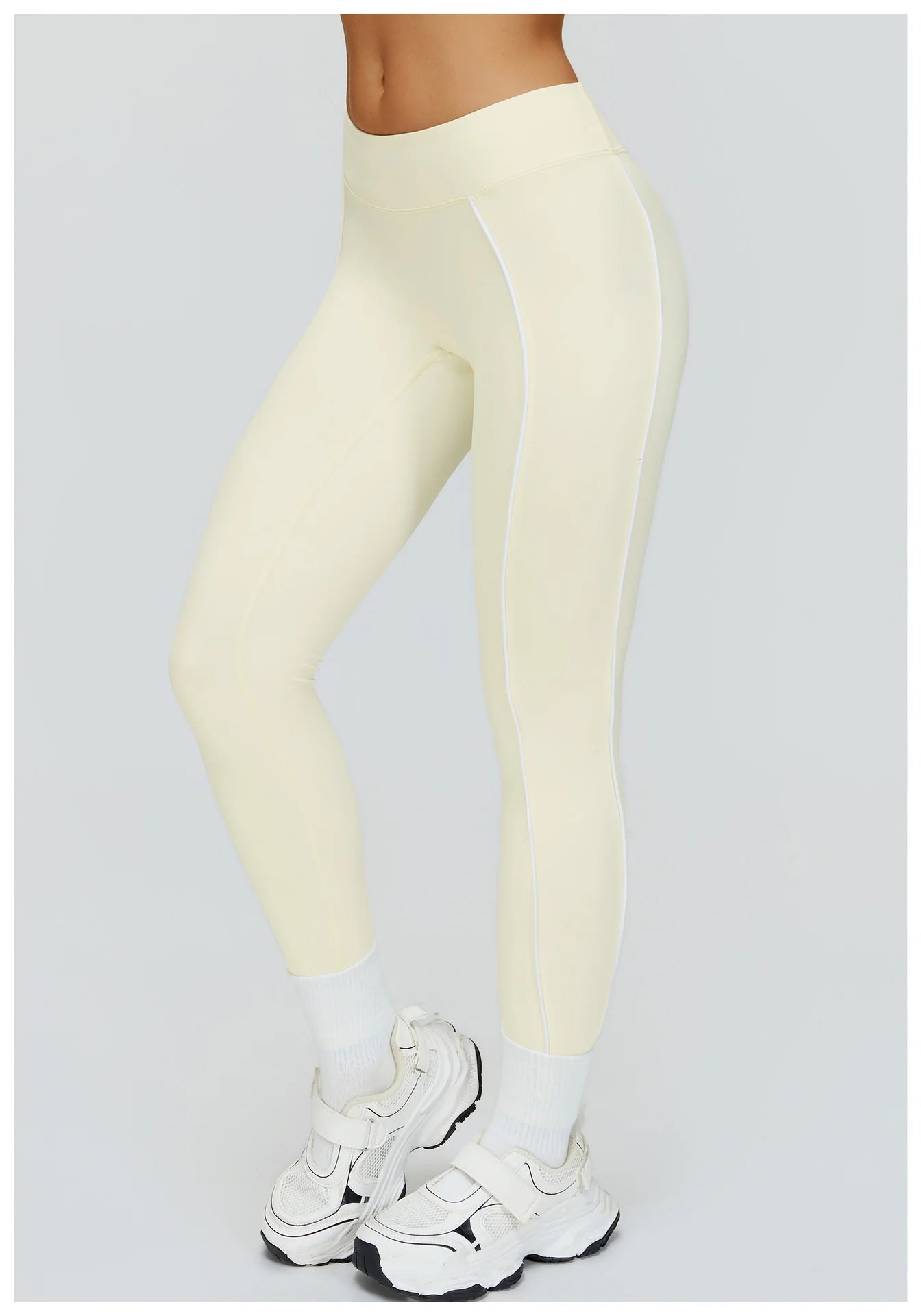 Contrast Color Naked Feeling High Waist Leggings