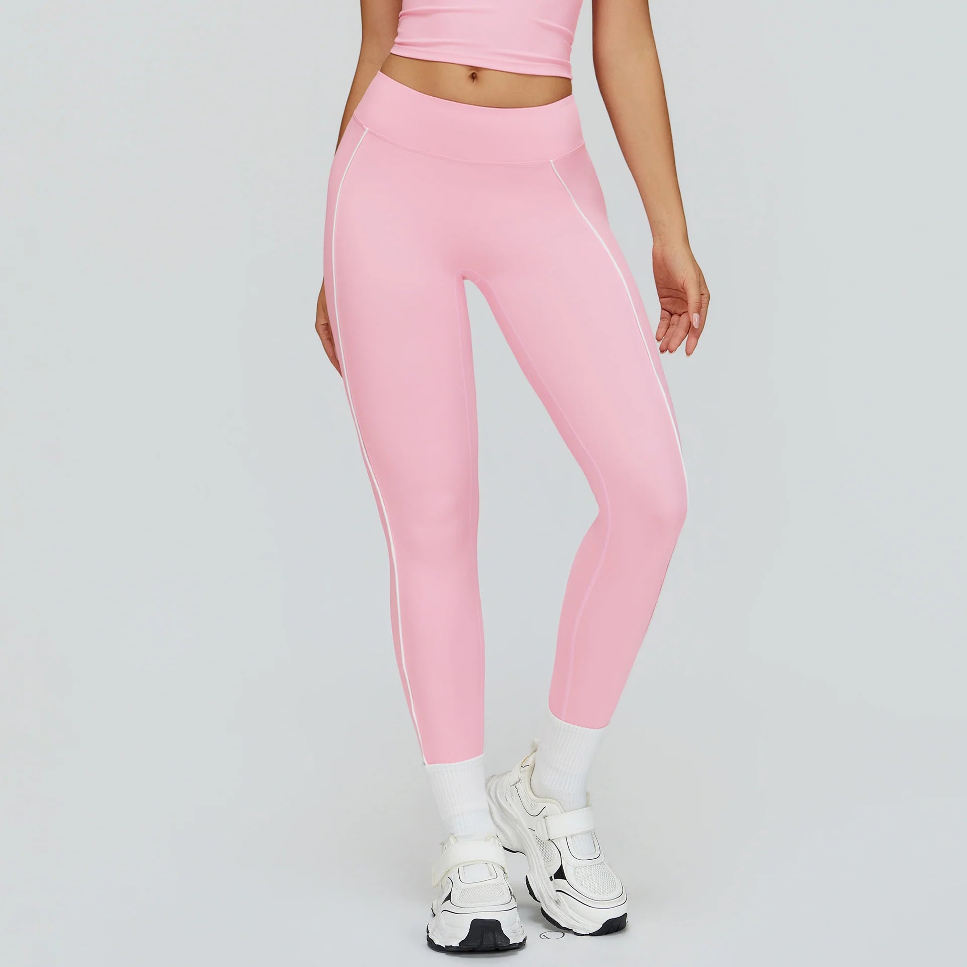 Contrast Color Naked Feeling High Waist Leggings