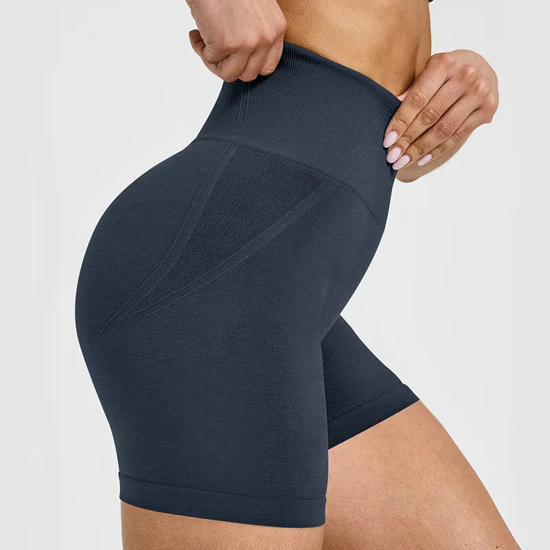 Seamless High Waist Hip Lift Yoga Cycling Shorts 