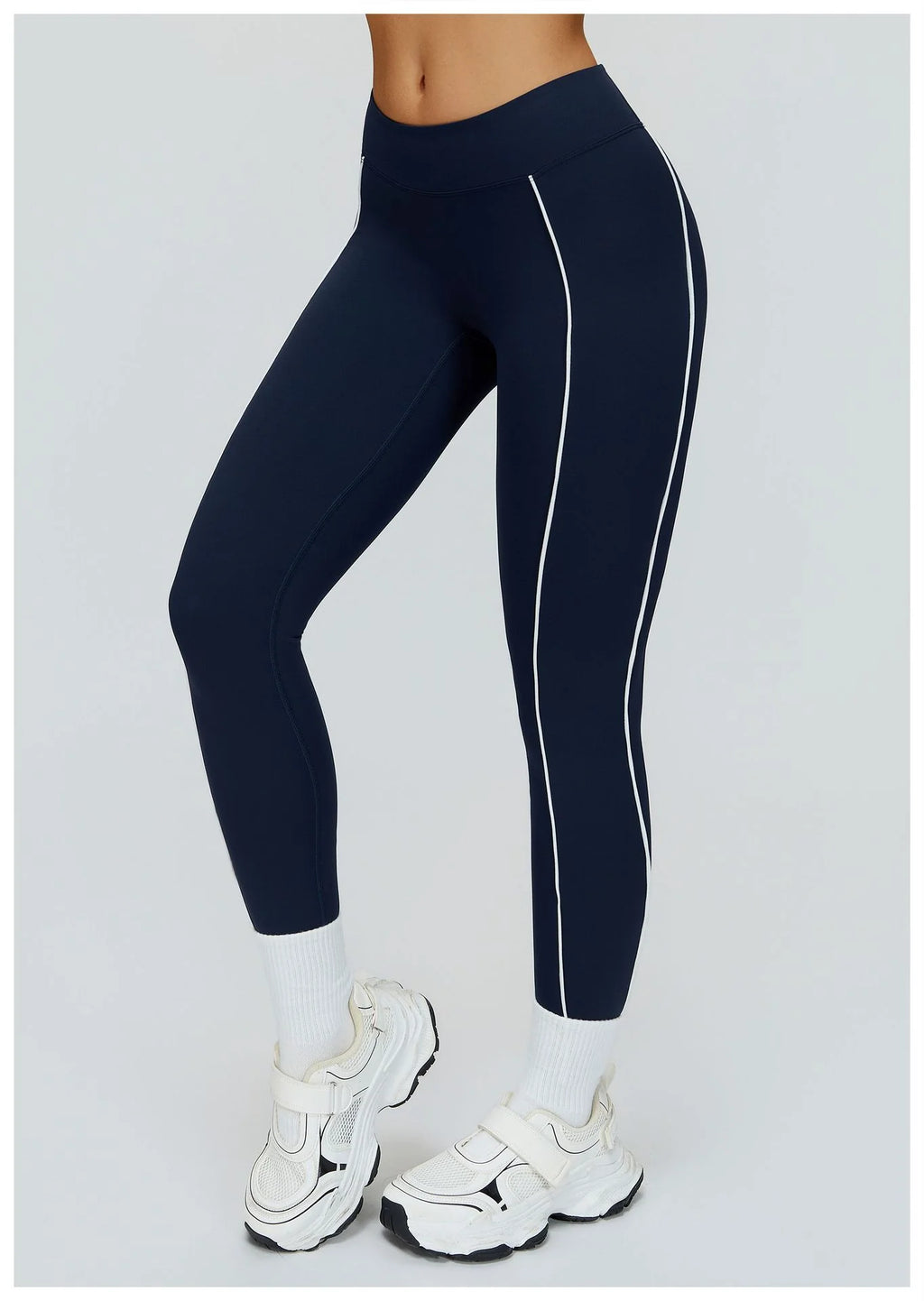 Contrast Color Naked Feeling High Waist Leggings