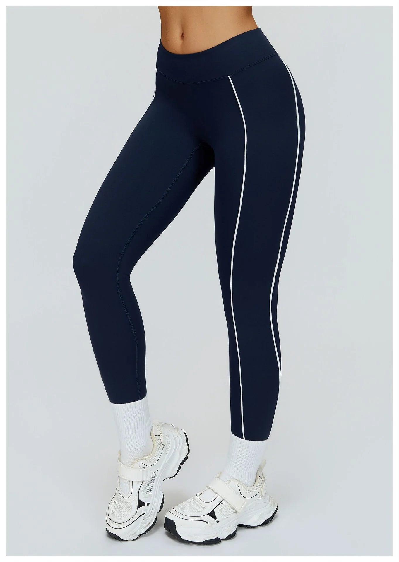 Contrast Color Naked Feeling High Waist Leggings
