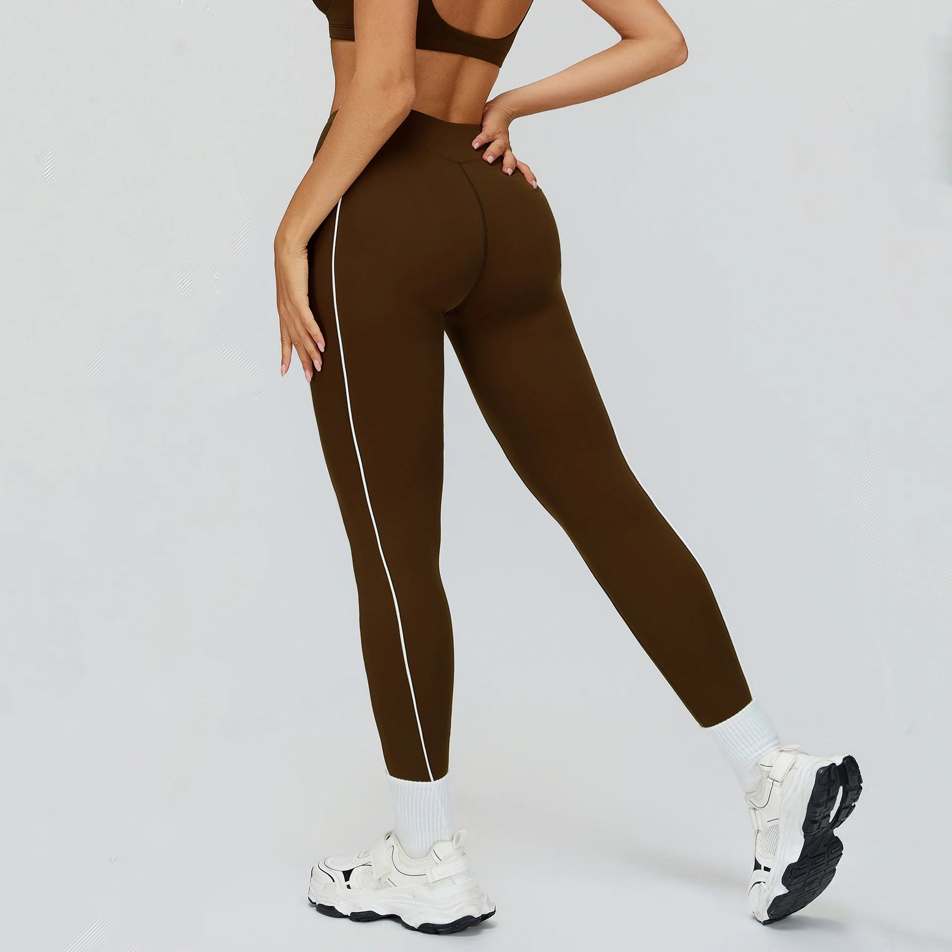 Contrast Color Naked Feeling High Waist Leggings