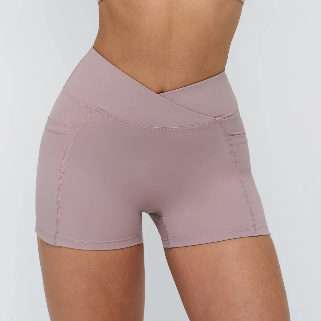 Cross High Waist Shorts for Women