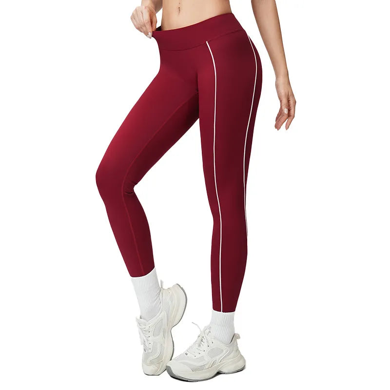 Contrast Color Naked Feeling High Waist Leggings