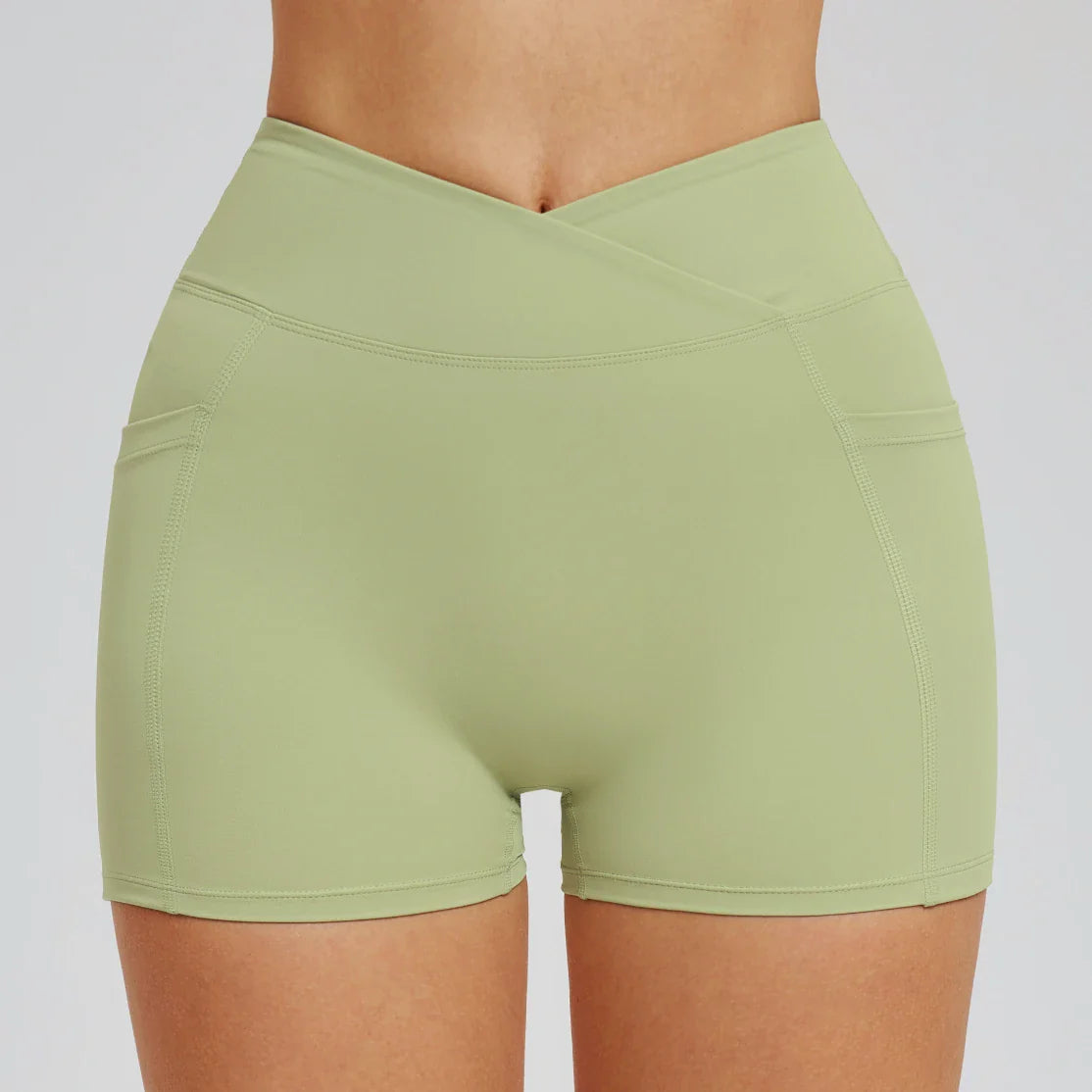 Cross High Waist Shorts for Women