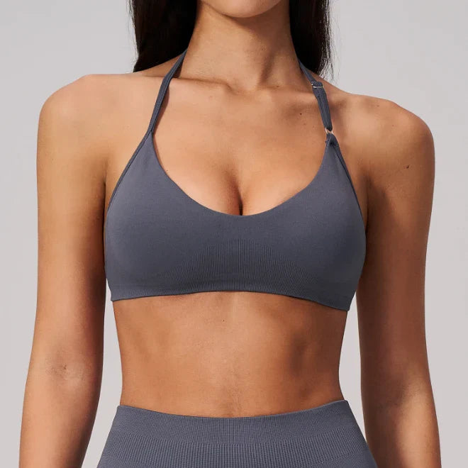 Seamless Quick-drying Halter Yoga Fitness Bra