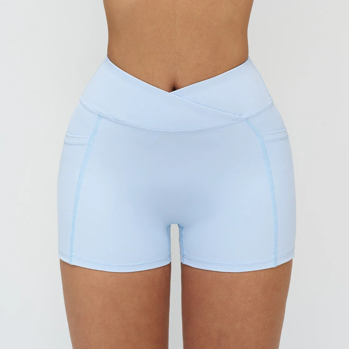 Cross High Waist Shorts for Women